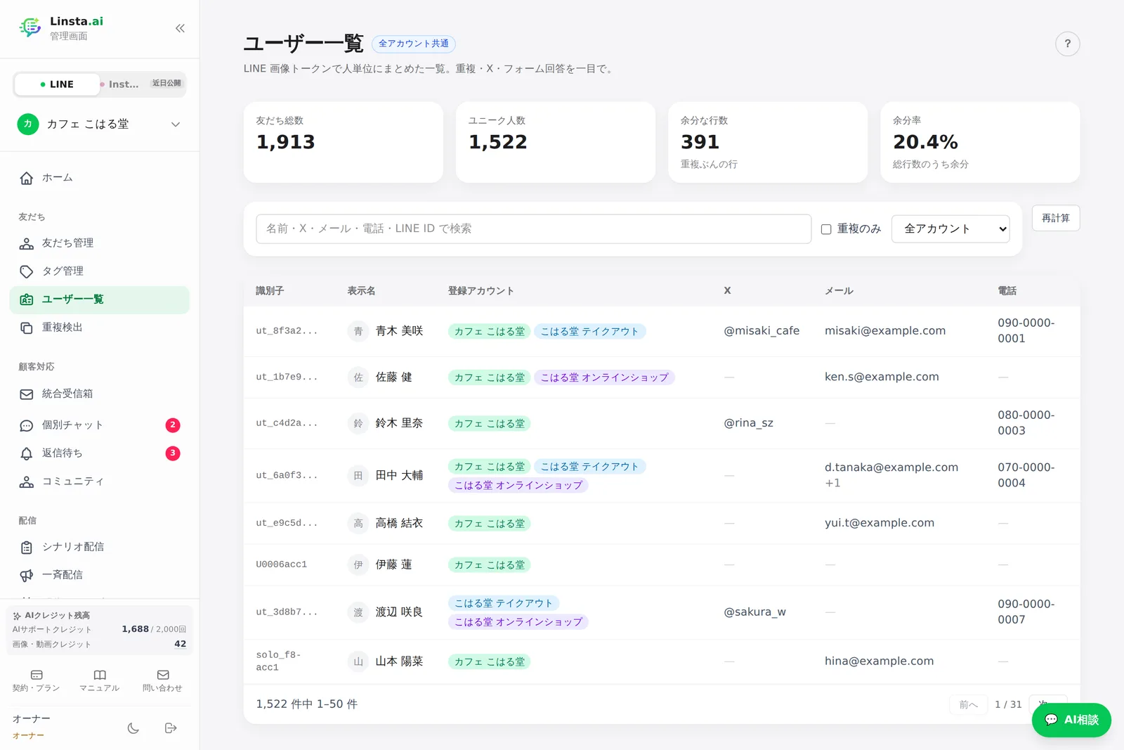 ユーザー一覧（人単位）